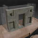 The mirrored gateway effect on a section of the temple.